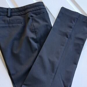 7th Avenue Black Dress Slacks sz 4 Avg pockets straight leg office classic pants